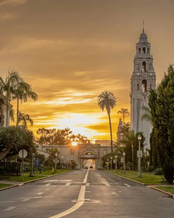 Balboa Park San Diego at Sunset